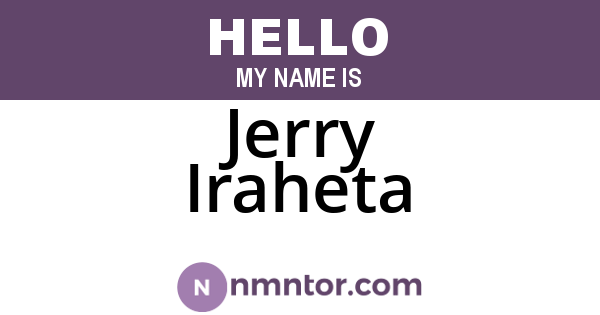 Jerry Iraheta