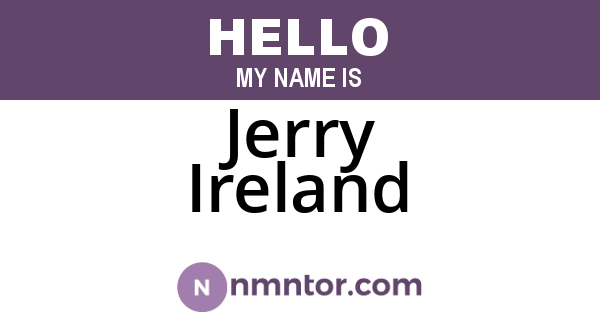 Jerry Ireland