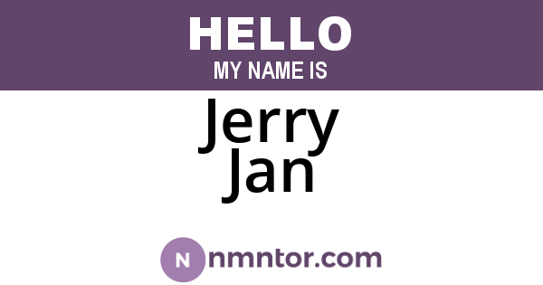 Jerry Jan