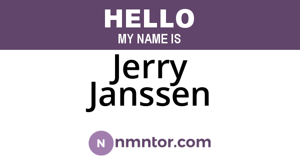 Jerry Janssen