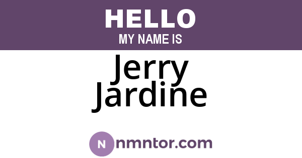 Jerry Jardine