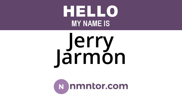 Jerry Jarmon