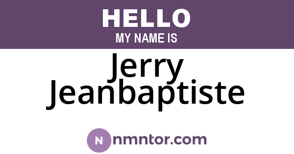Jerry Jeanbaptiste
