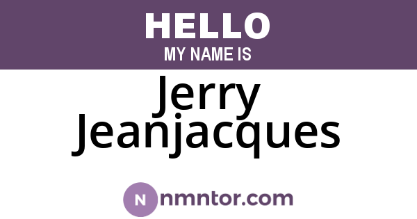 Jerry Jeanjacques