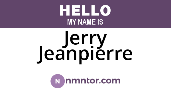 Jerry Jeanpierre