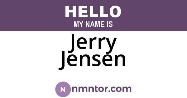 Jerry Jensen