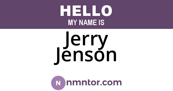 Jerry Jenson