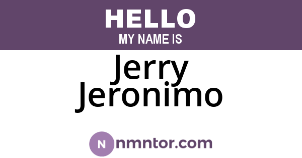 Jerry Jeronimo