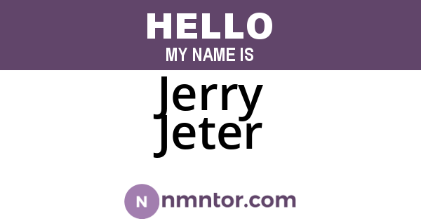 Jerry Jeter