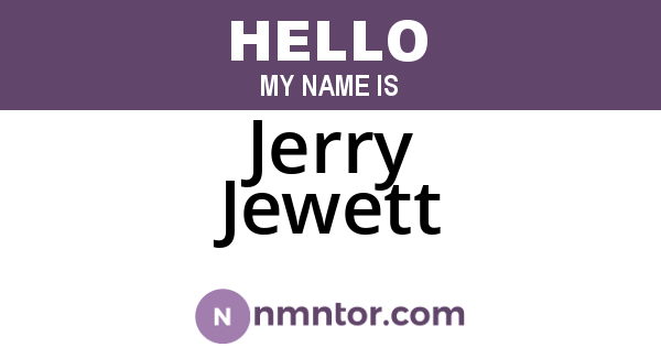 Jerry Jewett