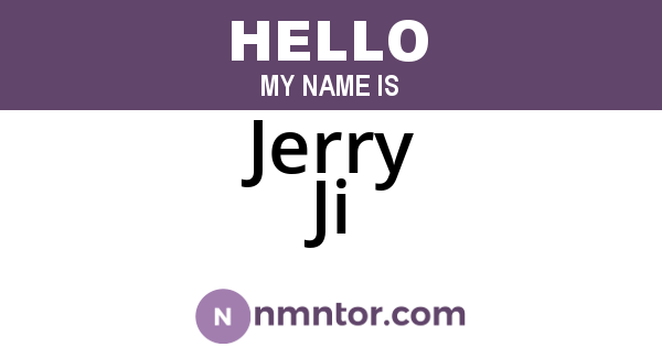 Jerry Ji