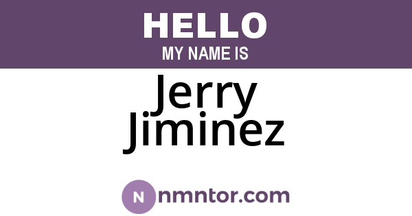 Jerry Jiminez