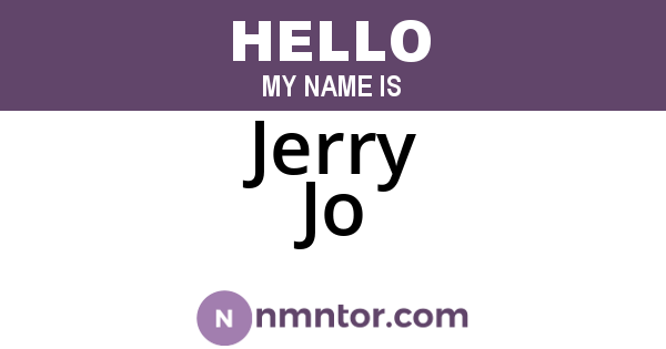Jerry Jo