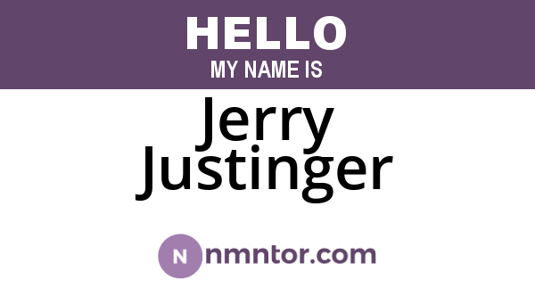 Jerry Justinger
