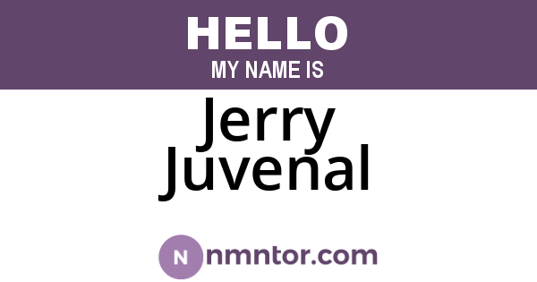 Jerry Juvenal