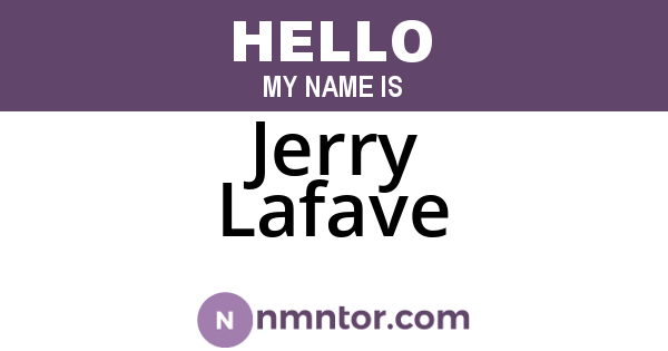 Jerry Lafave
