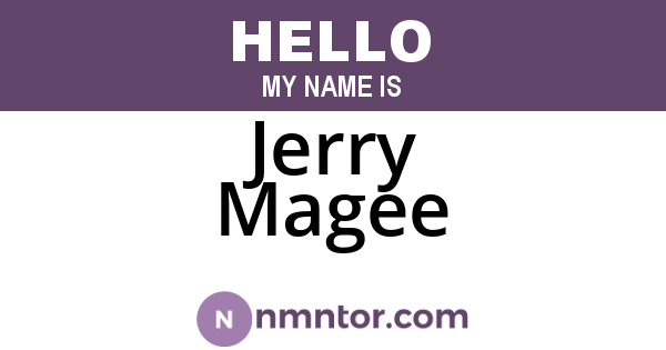 Jerry Magee
