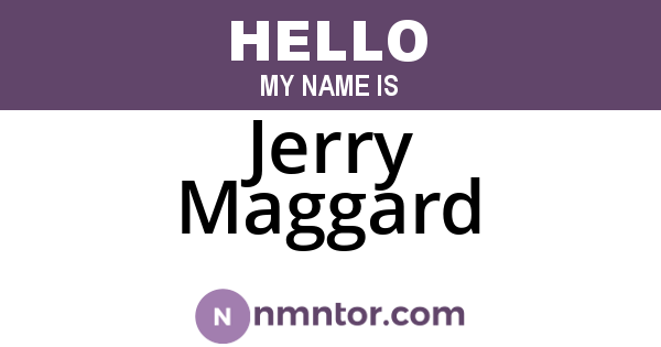 Jerry Maggard