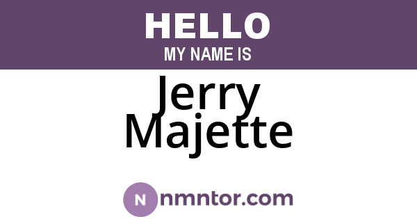 Jerry Majette