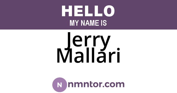 Jerry Mallari