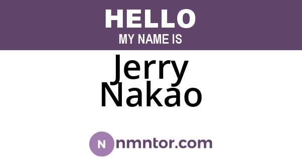 Jerry Nakao