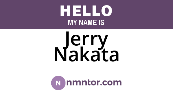 Jerry Nakata