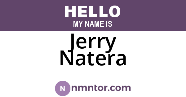 Jerry Natera