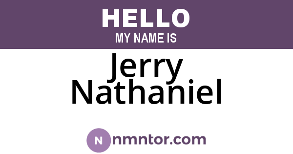 Jerry Nathaniel