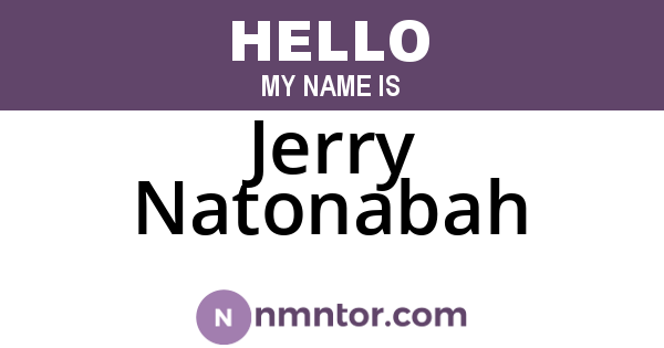 Jerry Natonabah