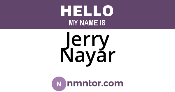 Jerry Nayar
