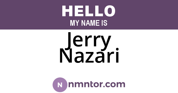 Jerry Nazari
