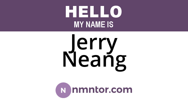 Jerry Neang