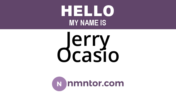 Jerry Ocasio