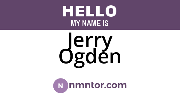 Jerry Ogden