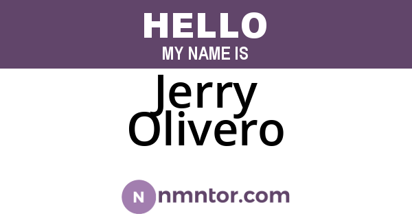 Jerry Olivero