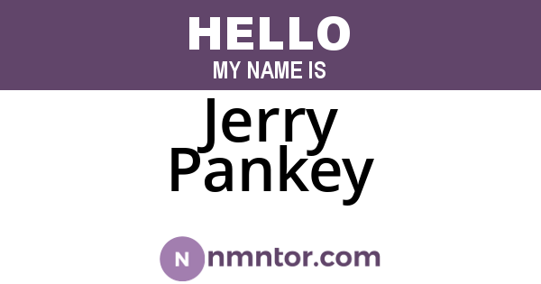 Jerry Pankey