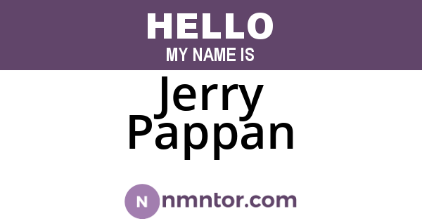Jerry Pappan
