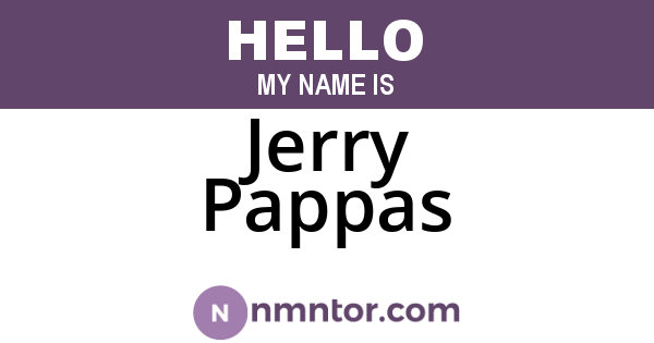 Jerry Pappas