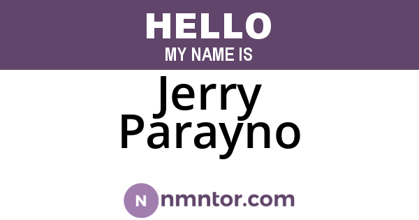 Jerry Parayno