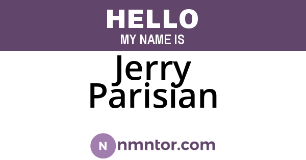 Jerry Parisian