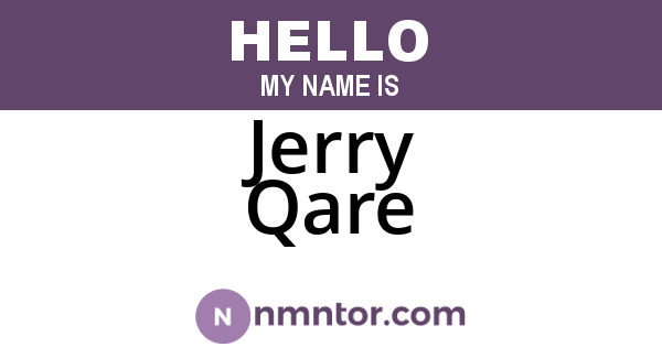 Jerry Qare