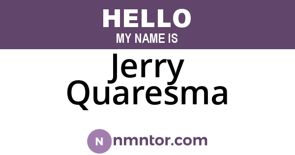 Jerry Quaresma