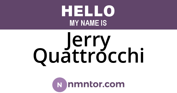 Jerry Quattrocchi