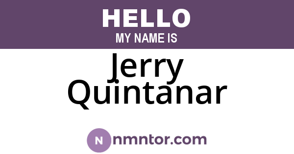 Jerry Quintanar