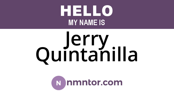 Jerry Quintanilla