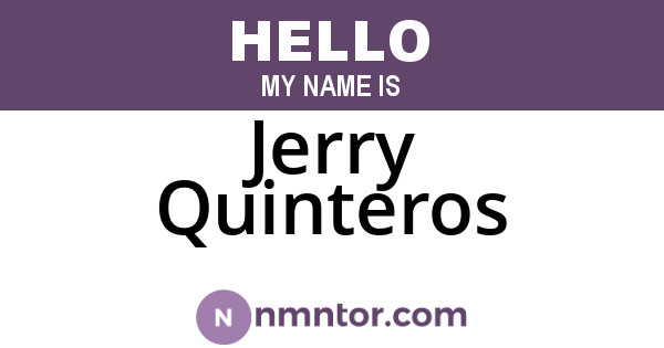Jerry Quinteros