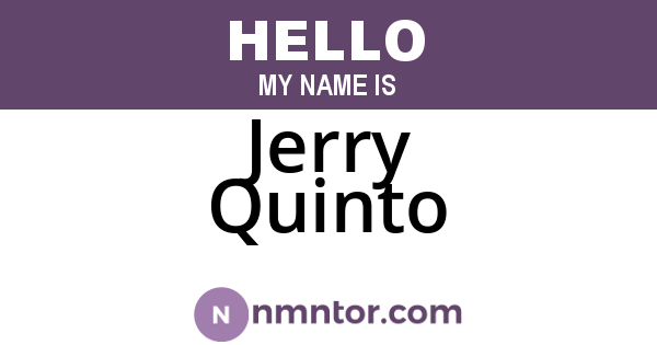 Jerry Quinto