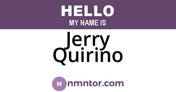 Jerry Quirino