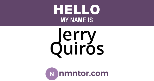 Jerry Quiros