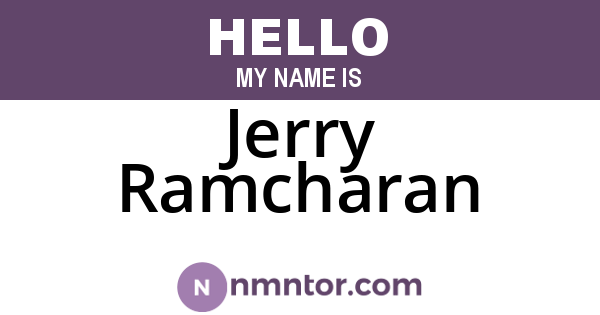 Jerry Ramcharan